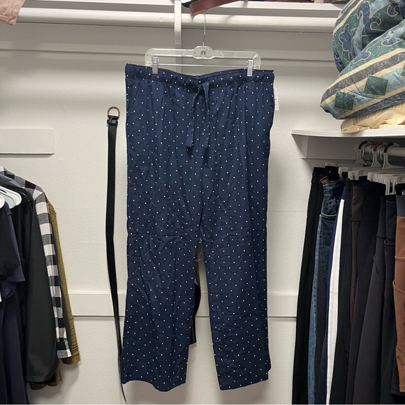 Target/Auden flannel pajama pants, navy polka dot XL - Picture 2 of 8